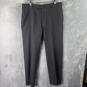 Hugo Boss James Brown Wool Dress Pants Mens 35R Charcoal Gray